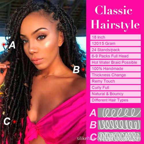 Goddess faux Locs crochet braid african hair extensions 18 "Soft Curly Dreadlocks  braids pictures dread braids styles Crochet